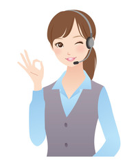 テレフォンオペレーター　女性