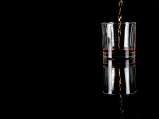 glass on black