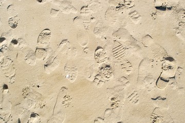 footprints in sand