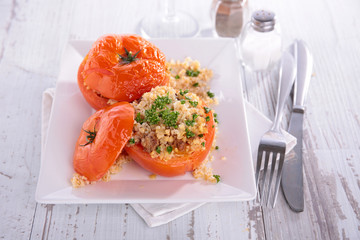 baked tomato with vegetable