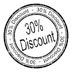 30% Discount rubber stamp