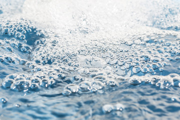 Water drop and bubble as bokeh background