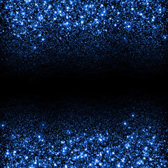 Abstract blue sparkle glitter background.