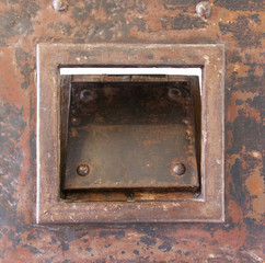 Very old prison door