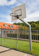Basketball court in an old jail
