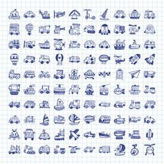 doodle transport icons