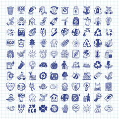 doodle eco icons - 89962648