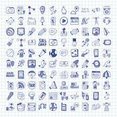 doodle communication icons