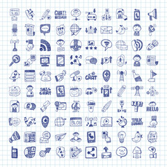 doodle communication icons