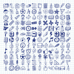 doodle school icons
