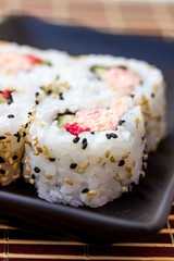 Sushi on plate