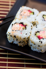 Sushi on plate