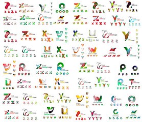 Mega set of letter logos