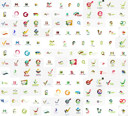 Mega set of letter logos