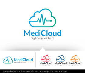 Medic Cloud Logo Template Design Vector