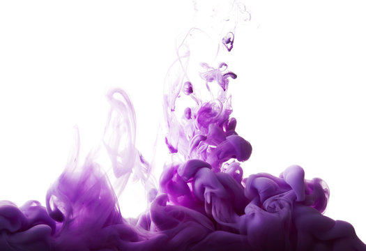 Abstract splash of purple paint