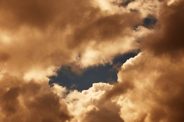 Sky with stormy clouds