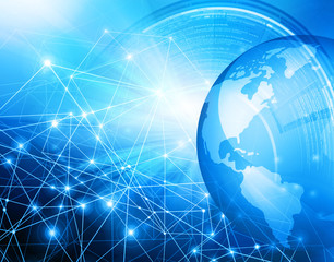 Best Internet Concept of global business from concepts series. Technology background.Electronics, bright lines and rays, symbols of the Internet, radio, television, mobile and satellite communications