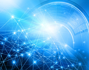Obraz premium Najlepszy Internet koncepcja globalnego biznesu z serii pojęć. Tło technologii Elektronika, jasne linie i promienie, symbole Internetu, radia, telewizji, komunikacji mobilnej i satelitarnej