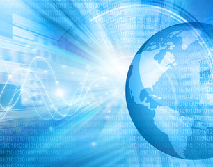 Best Internet Concept of global business from concepts series. Technology background.Electronics, bright lines and rays, symbols of the Internet, radio, television, mobile and satellite communications