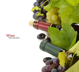 Wine and white grapes