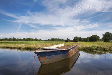 Obraz premium Farmland near the village Dwarsgracht