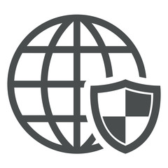 Icono aislado GPS seguridad gris