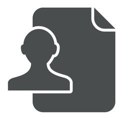 Icono documento simbolo usuario gris