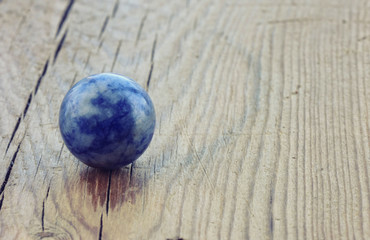 lapis lazuli ball, macro