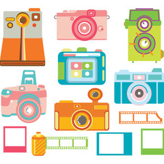 Camera Elements,Colorful Camera Collection