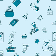 Business and Finance Seamless Pattern