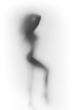 Beautiful and sexy woman body silhouette