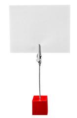 Memo paper holder isolated on the white background