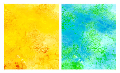 Watercolor background set