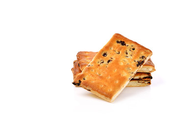  biscuits on white background