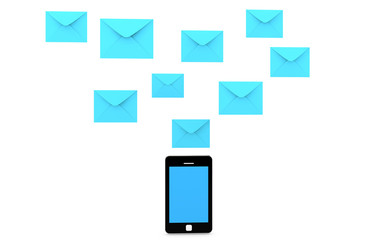 3d cellphone and envelopes