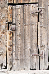 Wooden and closed door