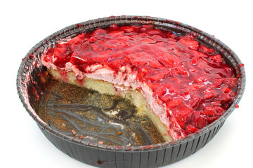 Strawberry cake with frosting