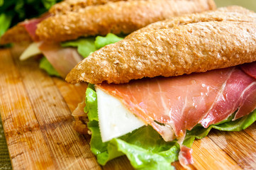 sandwich with ham bocadillo