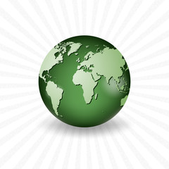 planet earth, with a realistic world map