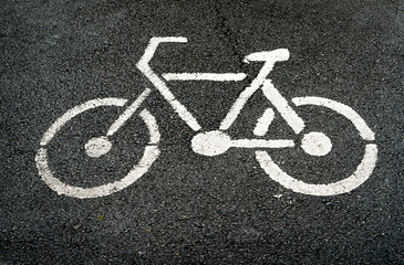 sign of Bike lane