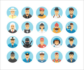 Persons icons collection. Icons set illustrating people