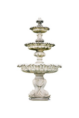 Roman fountain basin isolated on white background