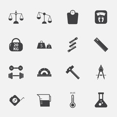 Fototapeta premium measuring icons set.vector\illustration.
