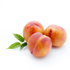 Peach on the white isolatd background.