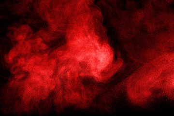 Abstract  red powder cloud