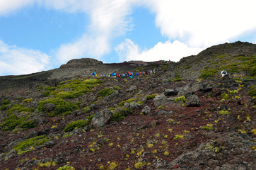 Mt. Fuji climbing,Yoshida Trail from 6th to 7th station