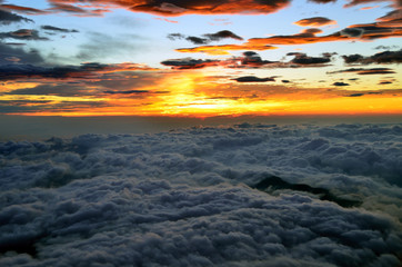 Before dawn of Magic Hour from the top of Mount Fuji, Japan
