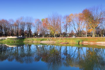 Autumn park in Poland