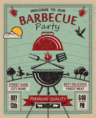 design of invitation card on barbecue party